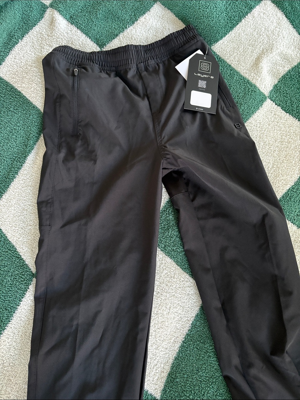 Layer 8 Men's Black Athletic Zip-Pocket Shorts
